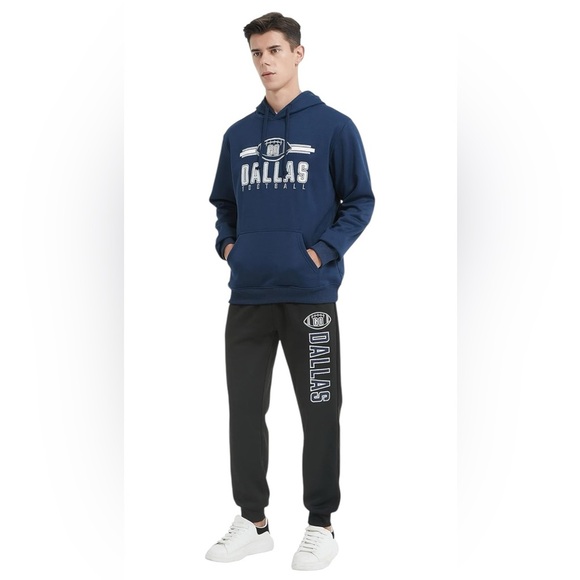 Color city Mens Dallas Embroidery Sweatpants Active Soft Fleece Black  XXL - Picture 1 of 10